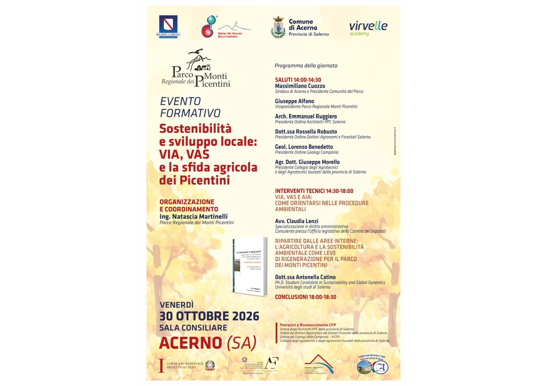 Sostenibilità e sviluppo locale: VIA, VAS e la sfida agricola dei Picentini