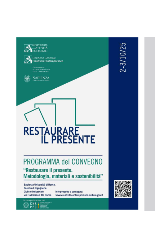 RESTAURARE IL PRESENTE Metodologia, materiali e sostenibilità Convegno