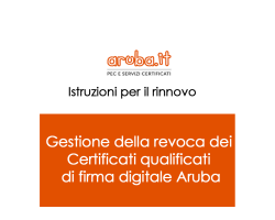 Gestione della revoca di certificati qualificati di firma digitale Aruba