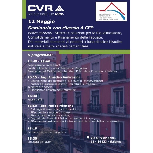 Edifici esistenti: Sistemi e soluzioni per la Riqualificazione, Consolidamento e Risanamento delle Facciate.