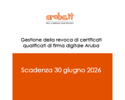 Gestione della revoca di certificati qualificati di firma digitale Aruba