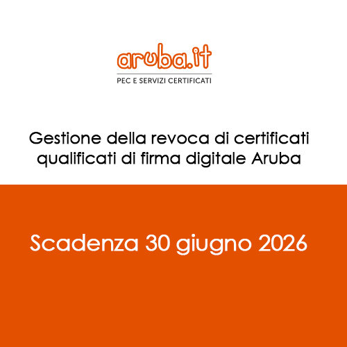 Gestione della revoca di certificati qualificati di firma digitale Aruba
