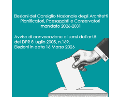 Elezioni del Consiglio Nazionale degli Architetti, Pianificatori, Paesaggisti e Conservatori mandato 2026-2031.
