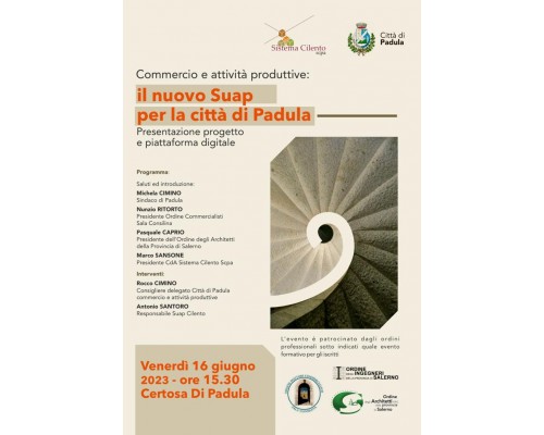 Il nuovo SUAP per la città di Padula 
