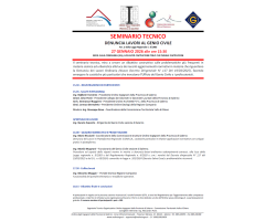 RINVIATO| Seminario tecnico “Denuncia dei Lavori al Genio Civile Art. 2 della Legge Regionale n. 9/1983” – martedì 27/01/2026
